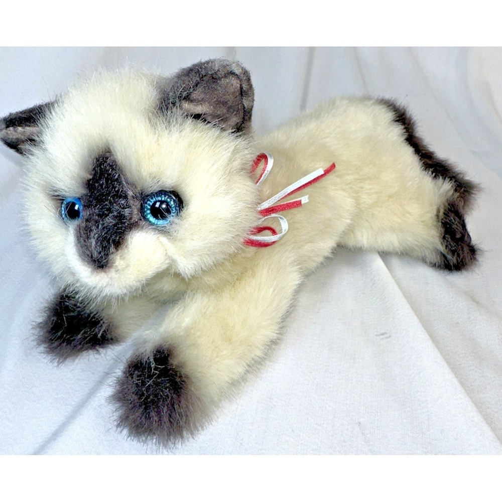 Vintage 1991 Gund Copycats 1171 Siamese Kitten Cat Plush 9" Kitty Blue Eyes EVC